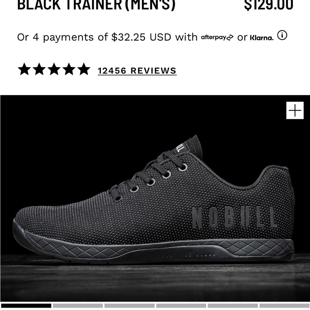 Men’s Sz 15 Nobull Training/Lifting/CrossFit Shoes Black